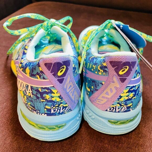 ASICS GEL NOOSA TRI 10 Womens MEDIUM Blue Purple Lime 7.5 39 EUR - Picture 4 of 11